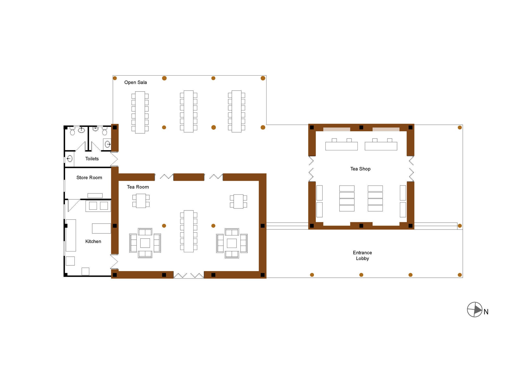 Araksa Tea House 公开平面图
